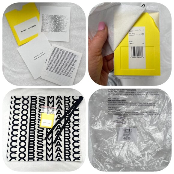 NWT MARC JACOBS Leather Bucket Bag In Wolf Grey - Picture 14 of 15